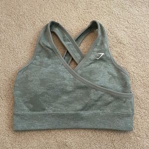 Gymshark Green Camo Bra FREE SHIPPING
